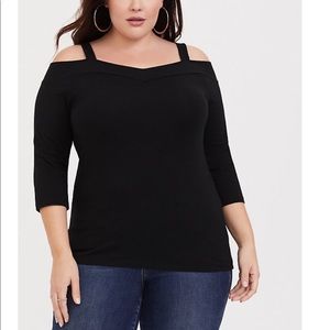 Torrid Cold Shoulder Foxy Tee